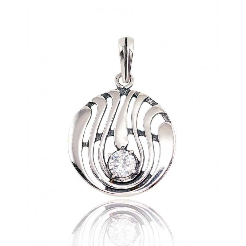 Sudraba kulons 2301528(POx-Bk)_CZ, Sudrabs	925°, oksids (pārklājums), Cirkoni 