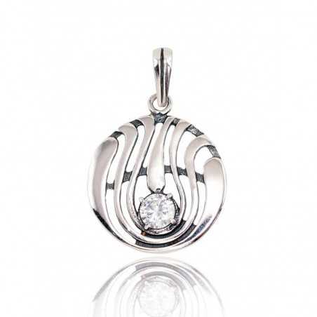 Sudraba kulons 2301528(POx-Bk)_CZ, Sudrabs	925°, oksids (pārklājums), Cirkoni 