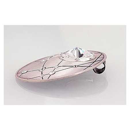 Sudraba kulons 2301535(Matt+POx-MattBk)_SV+SV-B, Sudrabs	925°, oksids (pārklājums), Kristāli 