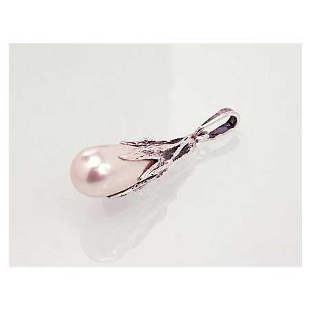 Sudraba kulons 2301540(POx-Bk)_PEX, Sudrabs	925°, oksids (pārklājums), Pērles (Imitācija) 