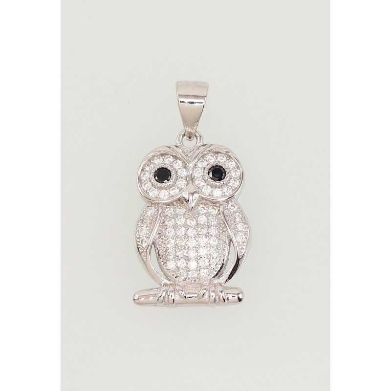 Sudraba kulons 2301649(PRh-Gr)_CZ+CZ-BK, Sudrabs	925°, rodijs (pārklājums), Cirkoni 