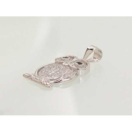 Sudraba kulons 2301649(PRh-Gr)_CZ+CZ-BK, Sudrabs	925°, rodijs (pārklājums), Cirkoni 