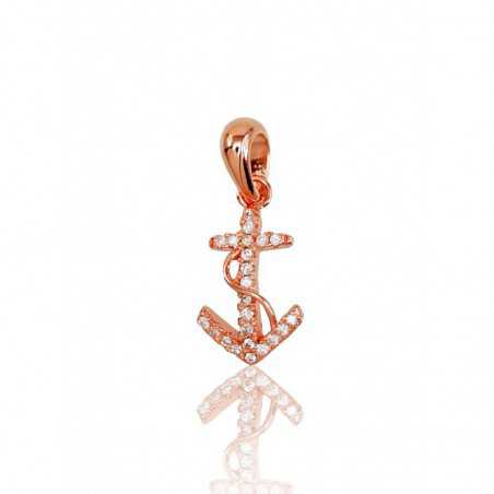 Sudraba kulons 2301666(PAu-R)_CZ, Sudrabs	925°, sarkanais zelts (pārklājums), Cirkoni 