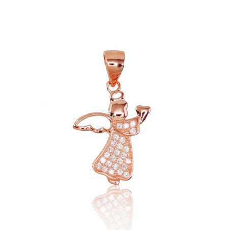 Sudraba kulons 2301672(PAu-R)_CZ, Sudrabs	925°, sarkanais zelts (pārklājums), Cirkoni 