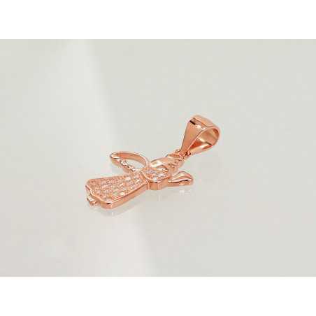 Sudraba kulons 2301672(PAu-R)_CZ, Sudrabs	925°, sarkanais zelts (pārklājums), Cirkoni 