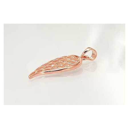 Sudraba kulons 2301745(PAu-R)_CZ, Sudrabs	925°, sarkanais zelts (pārklājums), Cirkoni 