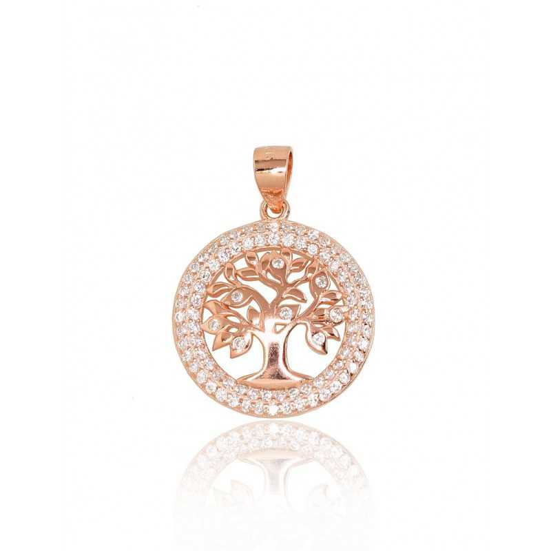 Sudraba kulons 2301766(PAu-R)_CZ, Sudrabs	925°, sarkanais zelts (pārklājums), Cirkoni 