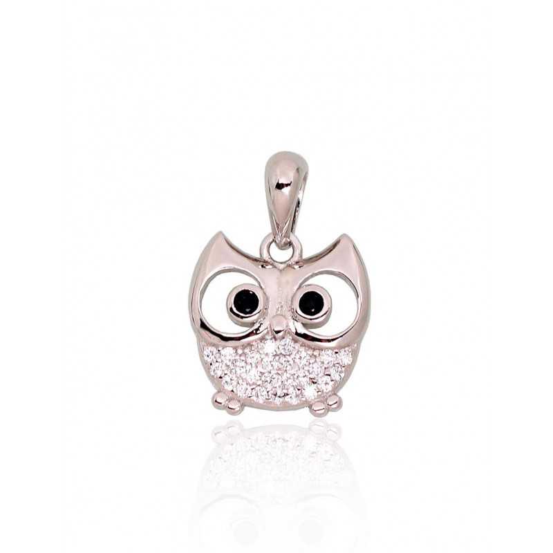 Sudraba kulons 2301830(PRh-Gr)_CZ+CZ-BK, Sudrabs	925°, rodijs (pārklājums), Cirkoni 