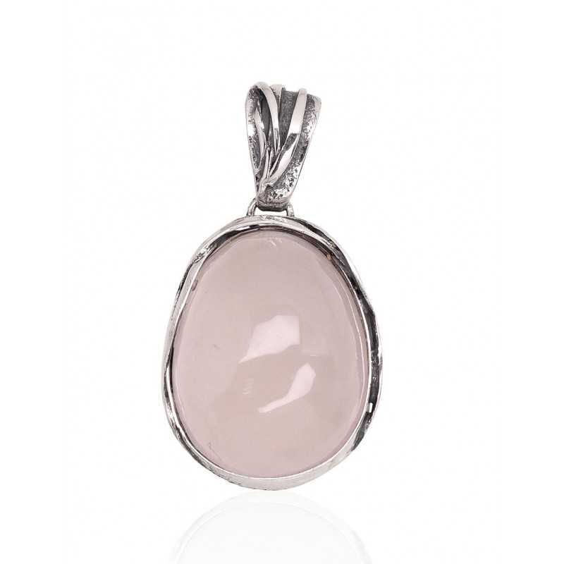 Sudraba kulons 2301877(POx-Bk)_KZPI, Sudrabs	925°, oksids (pārklājums), Rozā kvarcs 