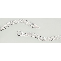 Sudraba ķēdīte Mona Liza 4,9 mm , dimantu apstrādājums 2400062-bracelet, Sudrabs	925°