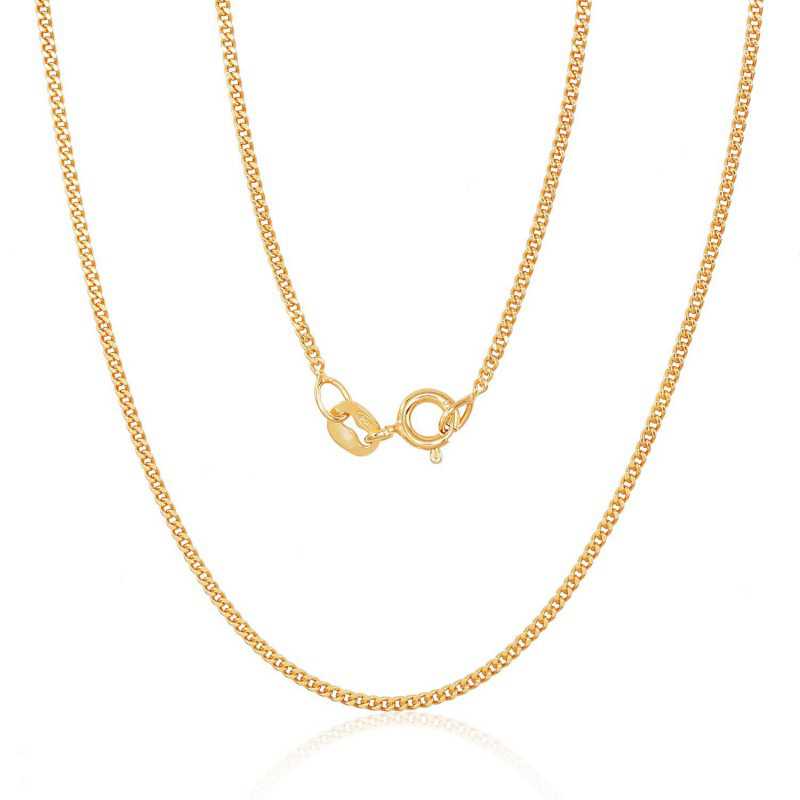 Sudraba ķēdīte Kartjē 1.5 mm , dimantu apstrādājums 2400108(PAu-Y), Sudrabs	925°, dzeltenais zelts (pārklājums)