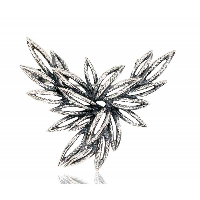 Sudraba piespraude 2920018(POx-Bk), Sudrabs	925°, oksids (pārklājums)