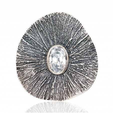 Sudraba piespraude 2920160(POx-Bk)_CZ, Sudrabs	925°, oksids (pārklājums), Cirkoni 