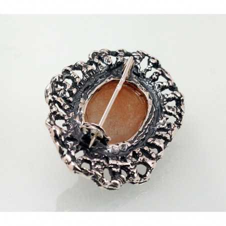 Sudraba piespraude 2920169(POx-Bk)_KZ, Sudrabs	925°, oksids (pārklājums), Kvarcs 