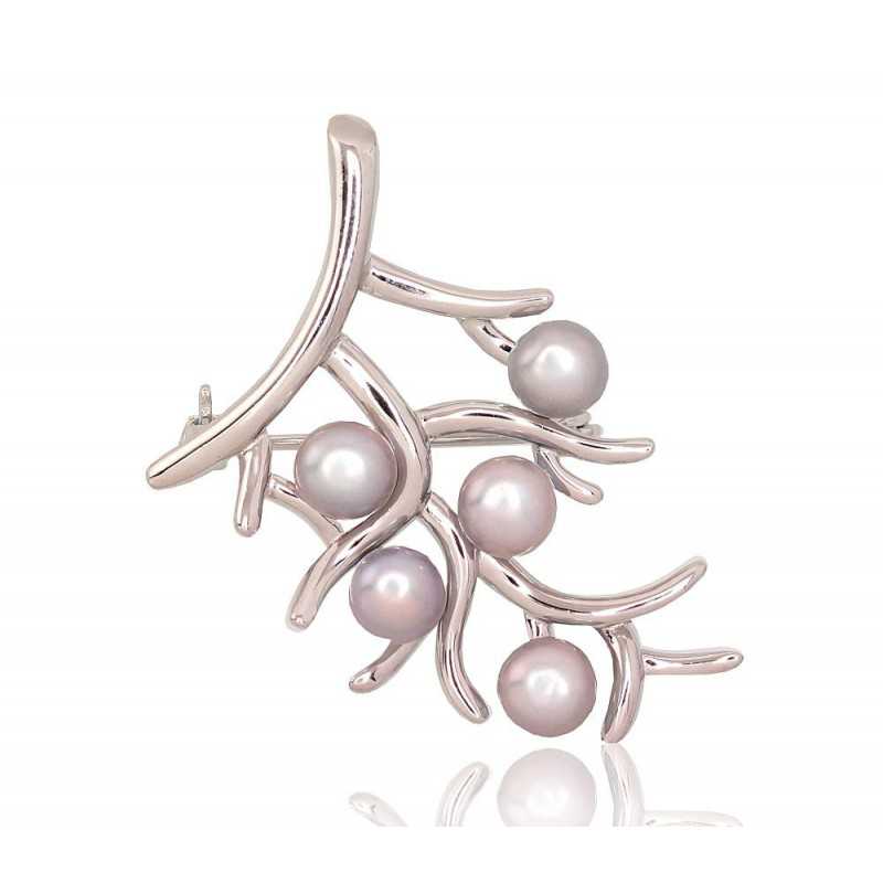 Sudraba piespraude 2920178(PRh-Gr)_PE-GR, Sudrabs	925°, rodijs (pārklājums), Pērles 