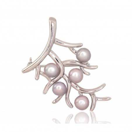 Sudraba piespraude 2920178(PRh-Gr)_PE-GR, Sudrabs	925°, rodijs (pārklājums), Pērles 