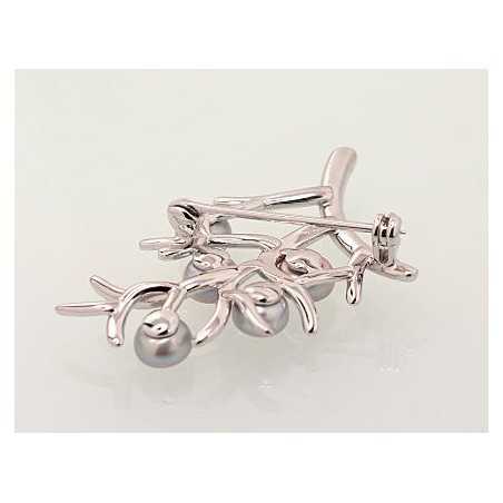 Sudraba piespraude 2920178(PRh-Gr)_PE-GR, Sudrabs	925°, rodijs (pārklājums), Pērles 