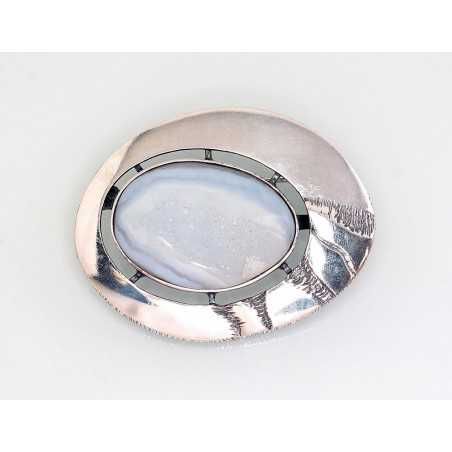 Sudraba piespraude 2920207(POx-Bk)_AG, Sudrabs	925°, oksids (pārklājums), Ahāts 