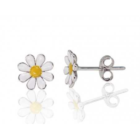 Sudraba auskari-puseti 2203678(PRh-Gr)_ML-W+ML-Y, Sudrabs	925°, rodijs (pārklājums), Juvelieru emalja 