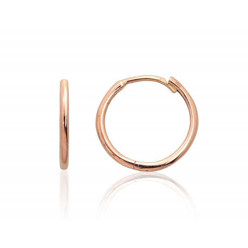 Zelta auskari ar apaļu aizdāri 1201339(Au-R), Sarkanais Zelts	585°