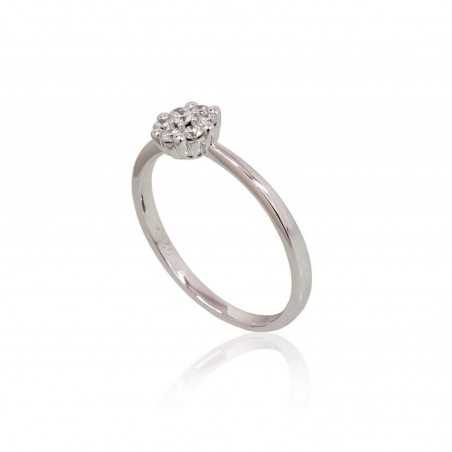 Zelta gredzens 1100692(Au-W)_DI, Baltais Zelts	585°, Briljanti 