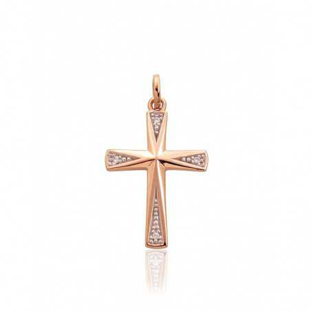 Zelta kulons 1300885(Au-R+PRh-W)_DI, Sarkanais Zelts	585°, rodijs (pārklājums) , Briljanti 