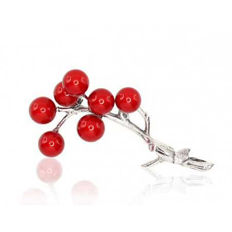 Sudraba piespraude 2920111(POx-Bk)_PEX-R, Sudrabs	925°, oksids (pārklājums), Pērles (Imitācija) 