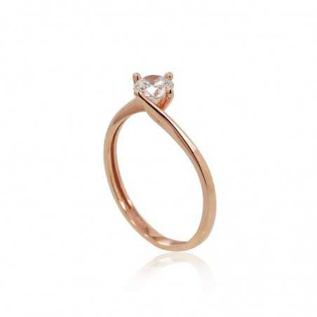 Zelta gredzens 1100784(AU-R)_CZ, Sarkanais zelts	585°, Cirkoni 