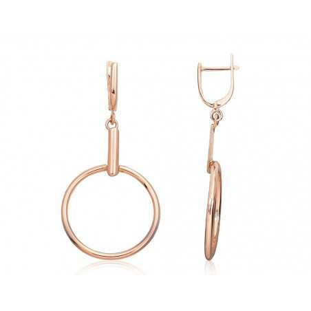 Zelta auskari ar  angļu  slēdzēju 1201394(Au-R), Sarkanais Zelts	585°