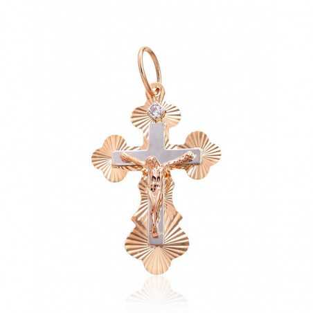 Zelta kulons 1300901(Au-R+PRh-W)_CZ, Sarkanais Zelts	585°, rodijs (pārklājums) , Cirkoni 