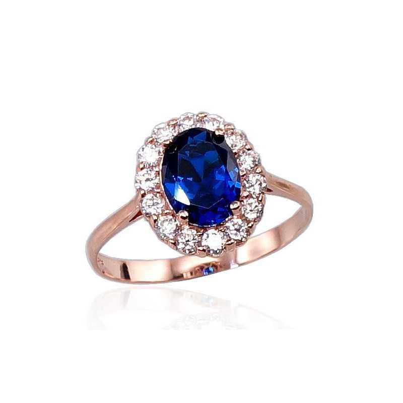 Zelta gredzens 1100128(Au-R)_CZ+CZ-B, Sarkanais zelts	585°, Cirkoni 