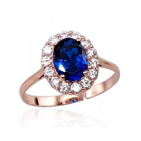 Zelta gredzens 1100128(Au-R)_CZ+CZ-B, Sarkanais zelts	585°, Cirkoni 