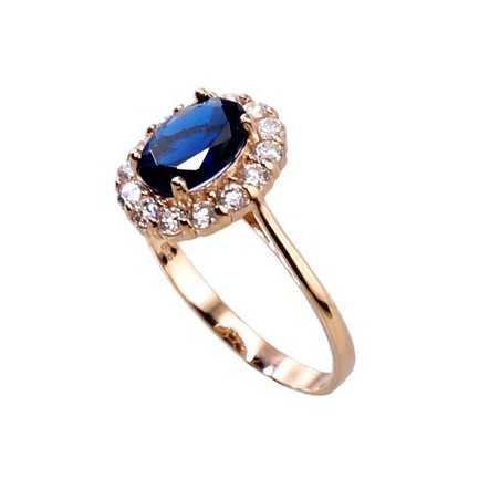 Zelta gredzens 1100128(Au-R)_CZ+CZ-B, Sarkanais zelts	585°, Cirkoni 