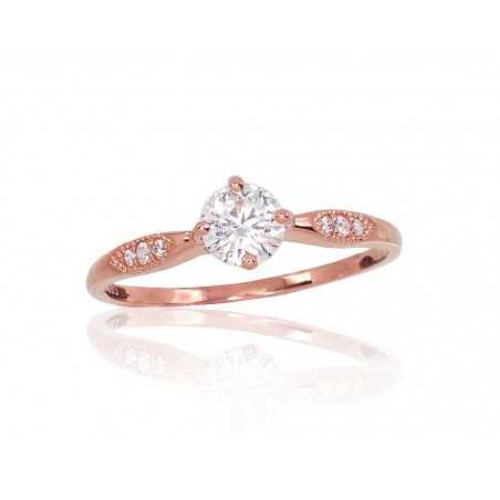 Zelta gredzens 1100854(Au-R)_CZ, Sarkanais zelts	585°, Cirkoni 