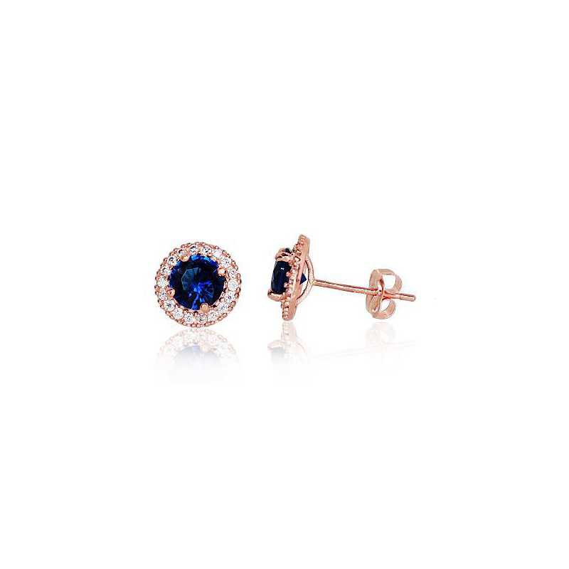 Zelta auskari  1201042(Au-R)_CZ+CZ-B, Sarkanais zelts	585°, Cirkoni 