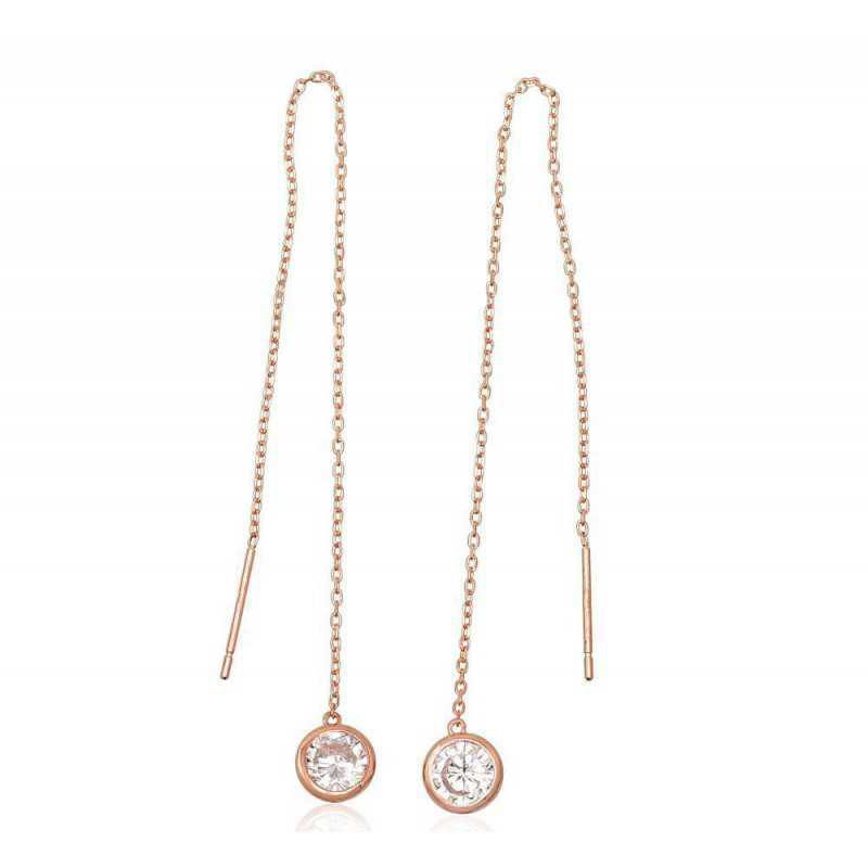 Zelta auskari  1201129(Au-R)_CZ, Sarkanais zelts	585°, Cirkoni 