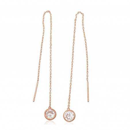 Zelta auskari  1201129(Au-R)_CZ, Sarkanais zelts	585°, Cirkoni 