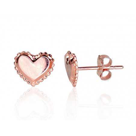 Zelta auskari-puseti 1201230(Au-R), Sarkanais Zelts	585°