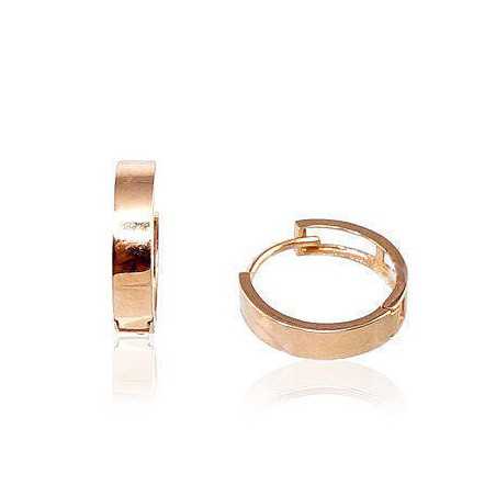 Auksiniai auskarai su apvaliu segtuku0