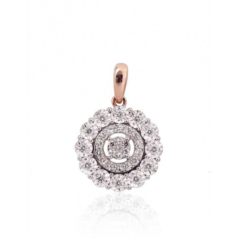 Zelta kulons 1300937(Au-R+Au-W)_DI, Sarkanais/Baltais Zelts	585°, Briljanti 