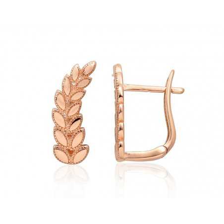 Zelta auskari ar  angļu  slēdzēju 1201360(Au-R), Sarkanais Zelts	585°