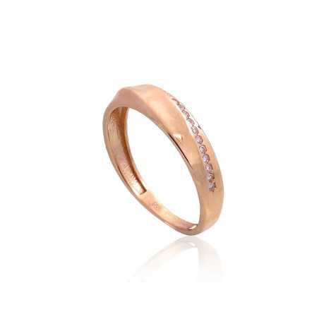 Zelta gredzens 1100972(Au-R)_CZ, Sarkanais Zelts	585°, Cirkoni 