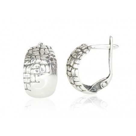 Sudraba auskari  2201088(POx-Bk), Sudrabs	925°, oksids (pārklājums)