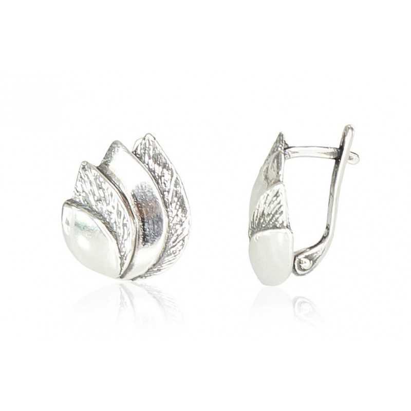 Sudraba auskari ar  angļu  slēdzēju 2201094(POx-Bk), Sudrabs	925°, oksids (pārklājums)