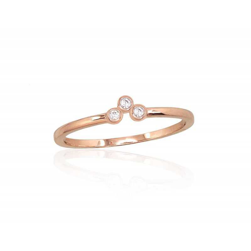 Zelta gredzens 1100858(Au-R)_CZ, Sarkanais Zelts	585°, Cirkoni 