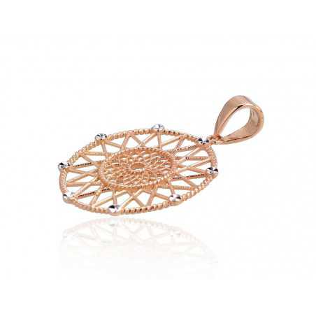 Zelta kulons 1300879(Au-R+PRh-W), Sarkanais Zelts	585°, rodijs (pārklājums) 