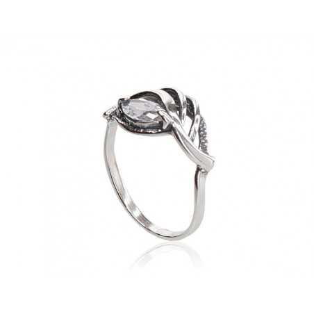 Sudraba gredzens 2100677(POx-Bk)_CZ, Sudrabs	925°, oksids (pārklājums), Cirkoni 