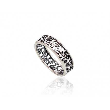 Sudraba gredzens 2101387(POx-Bk), Sudrabs	925°, oksids (pārklājums)