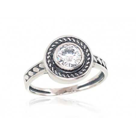 Sudraba gredzens 2101410(POx-Bk)_CZ, Sudrabs	925°, oksids (pārklājums), Cirkoni 