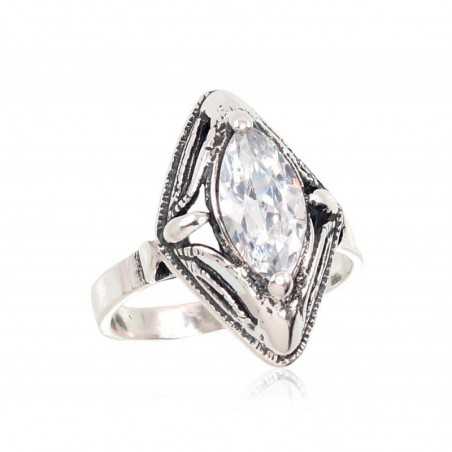 Sudraba gredzens 2101413(POX-BK)_CZ, Sudrabs	925°, oksīds (pārklājums), Cirkoni 